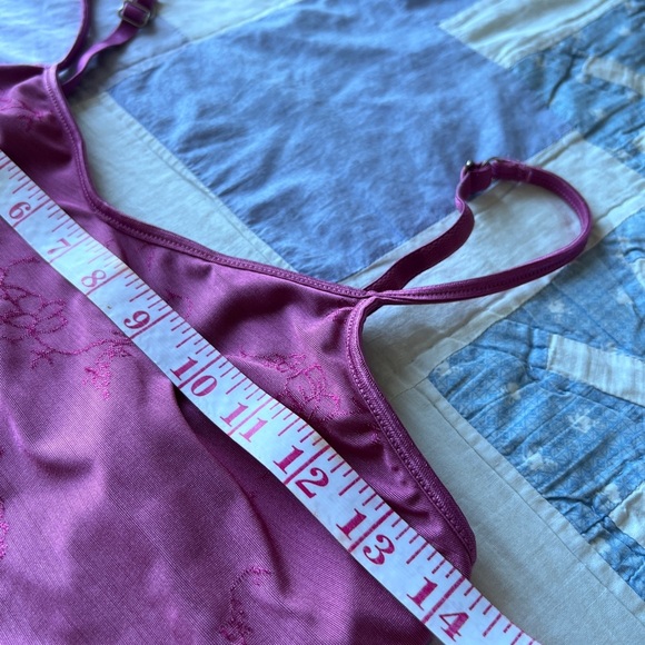 Vintage Elita Soft Purple Floral Pattern Feminine Spaghetti Strap Cami Small - Picture 5 of 9